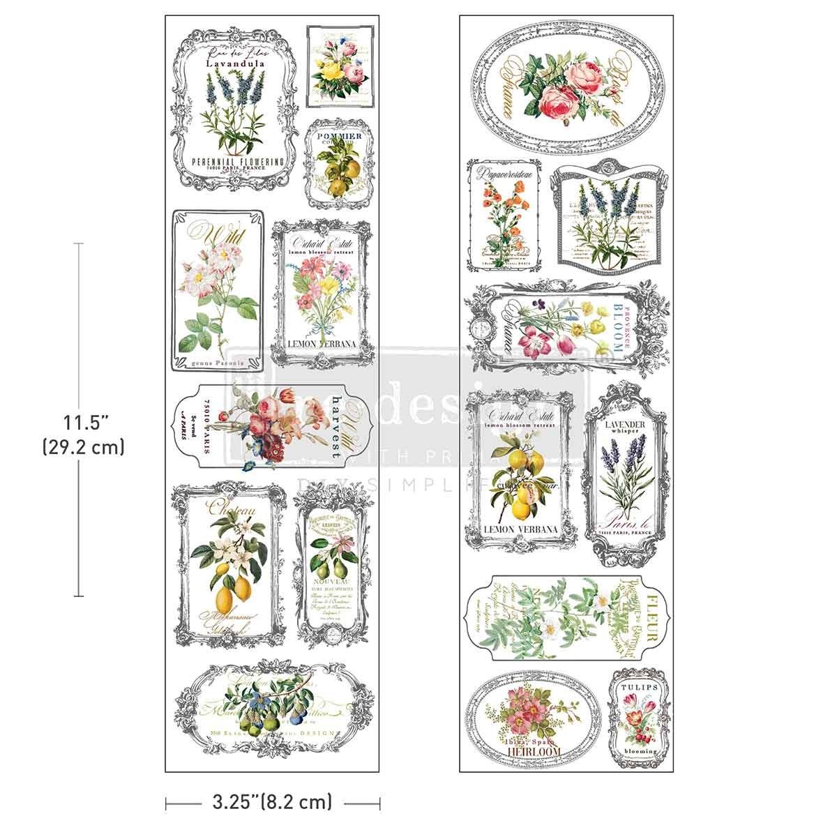 Fleur de Frame (8,25 x 29,21cm) - Redesign Décor Transfers® LUXE