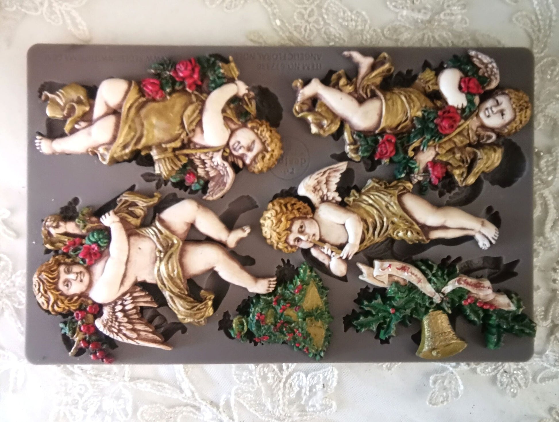 Angelic Floral Noel (12,7 x 20,32cm) - Siliconen gietmal