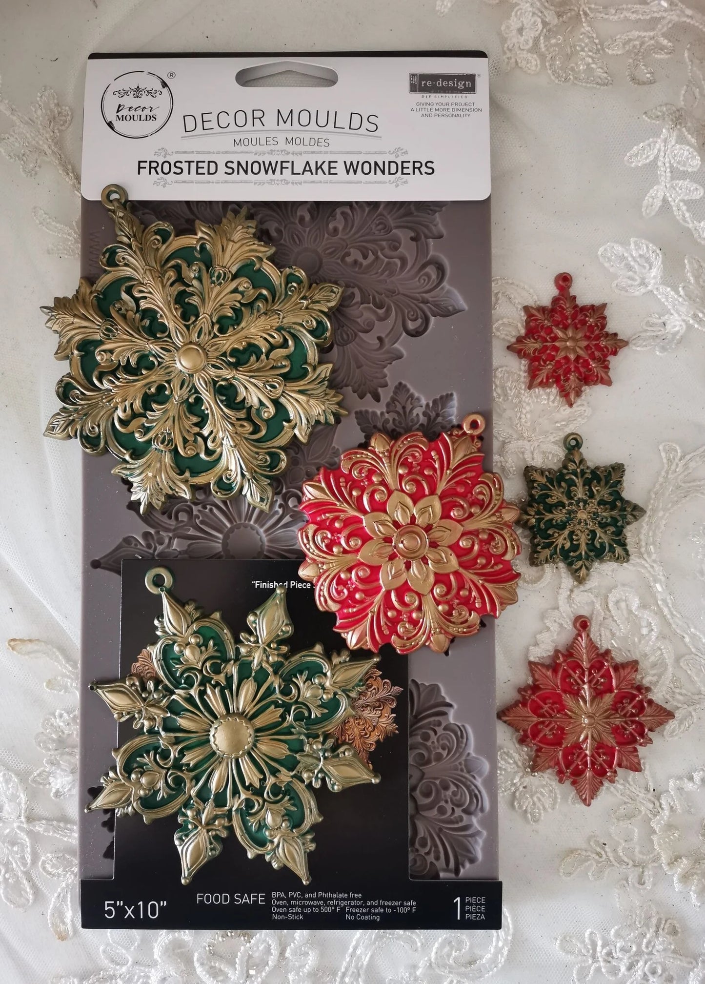 Frosted Snowflake Wonders (12,7 x 25,40 cm) - Siliconen gietmal