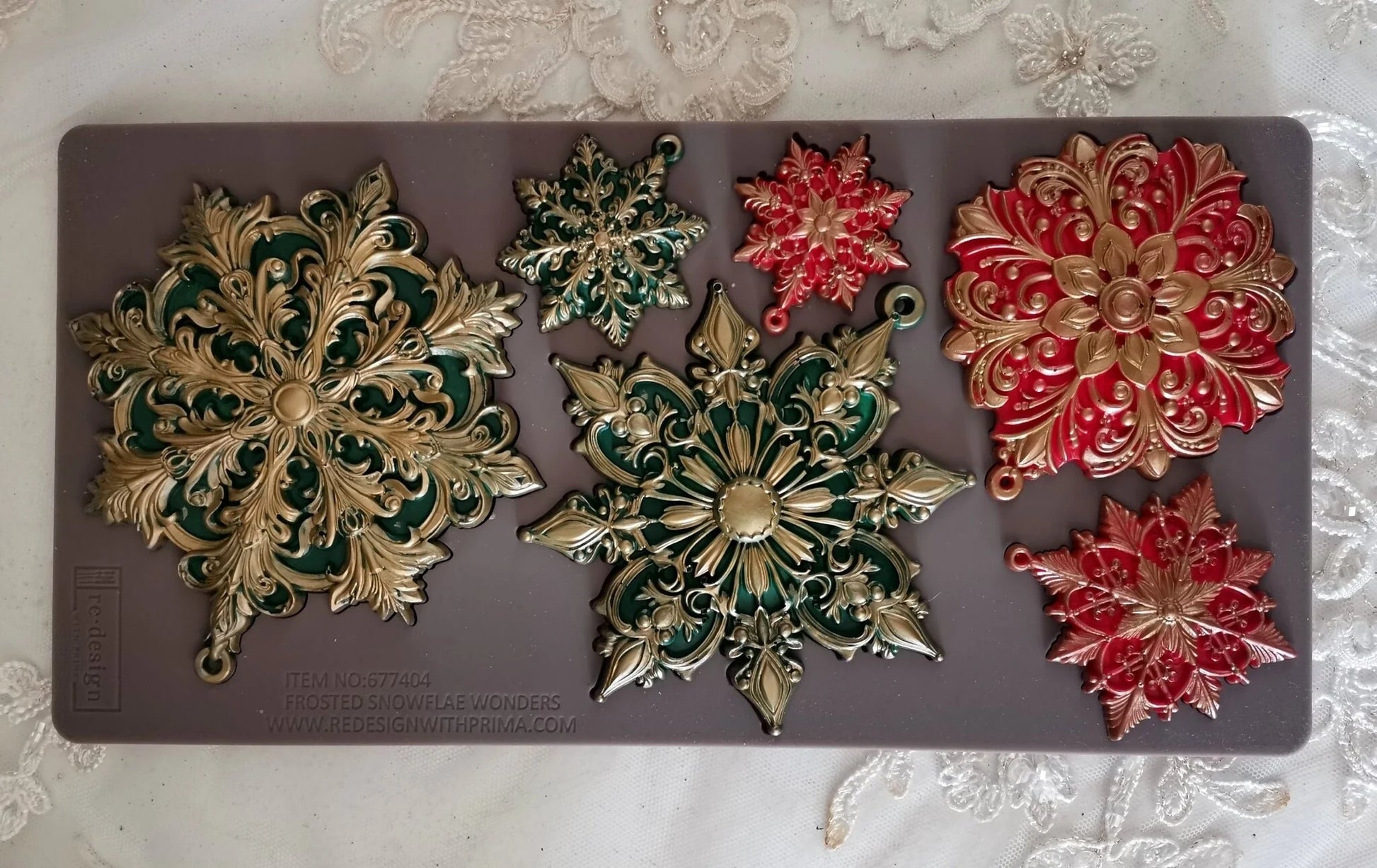 Frosted Snowflake Wonders (12,7 x 25,40 cm) - Siliconen gietmal