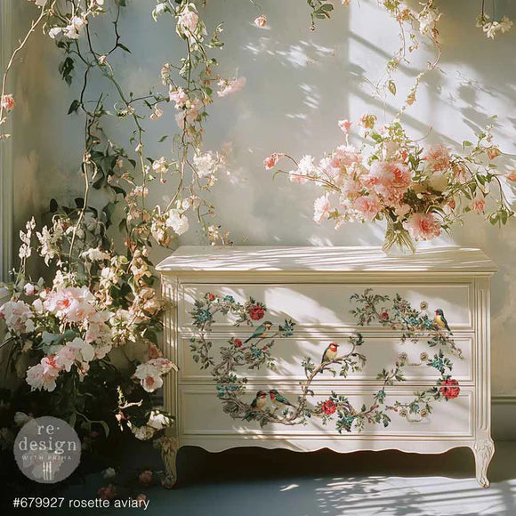 Rosette Aviary (60,96 x 88,90 cm) - Redesign Décor Transfers® FLAT XL