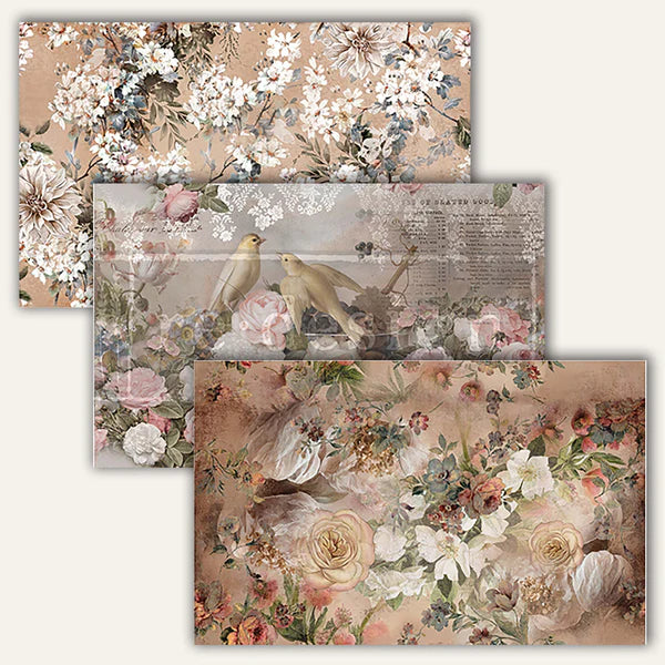 Romance in Bloom (49.5x76cm) (3 Pack) - Redesign découpage