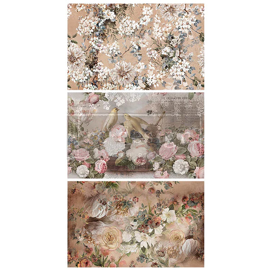 Romance in Bloom (49,5x76cm) (Paquet de 3) - Découpage refonte