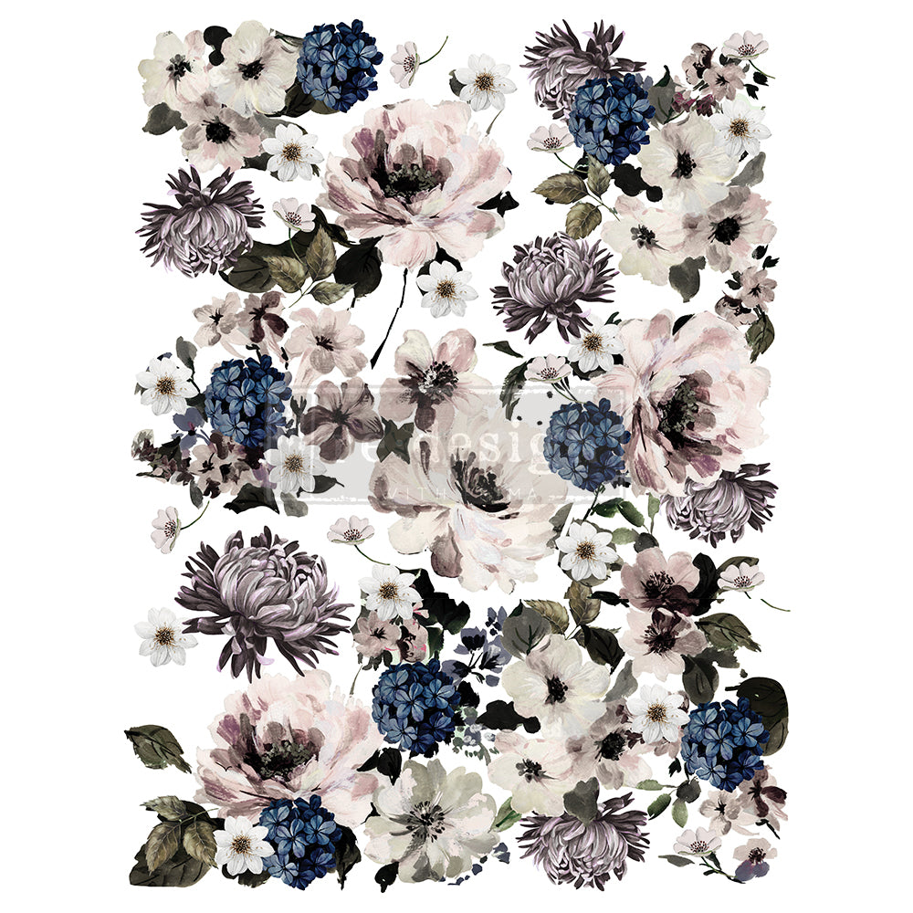 Dark Floral (60,96 x 88,90 cm) - Redesign Décor Transfers® Vintage Paint