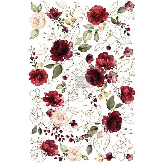 Midnight Floral (55,88 x 76,2cm) - Redesign Décor Transfers® Vintage Paint
