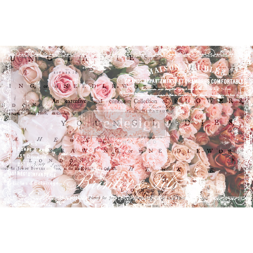Angelic rose garden (48x76cm) - Redesign découpage Redesign with Prima