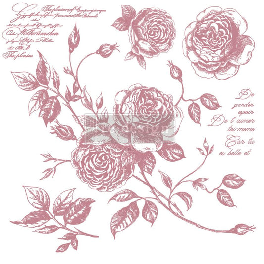 Romance Roses (30,48 x 30,48cm) - Decoratie stempel Vintage Paint