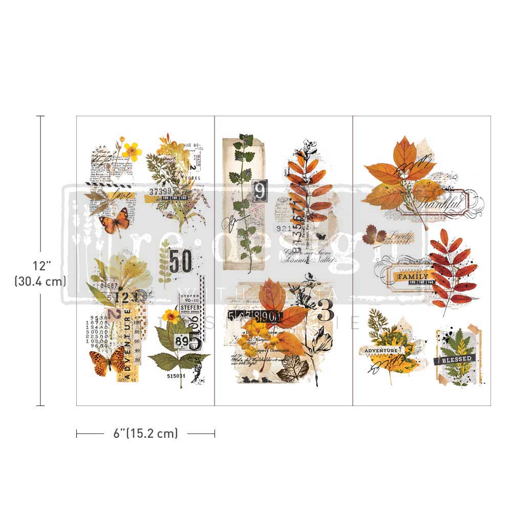 Foliage Collector (3 sheets, 15,24 x 30,48cm) - Redesign Décor Transfers® Vintage Paint