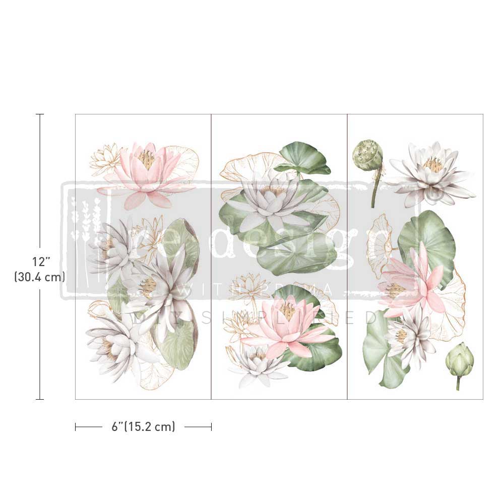 Water Lilies - Redesign Décor Transfers® Vintage Paint