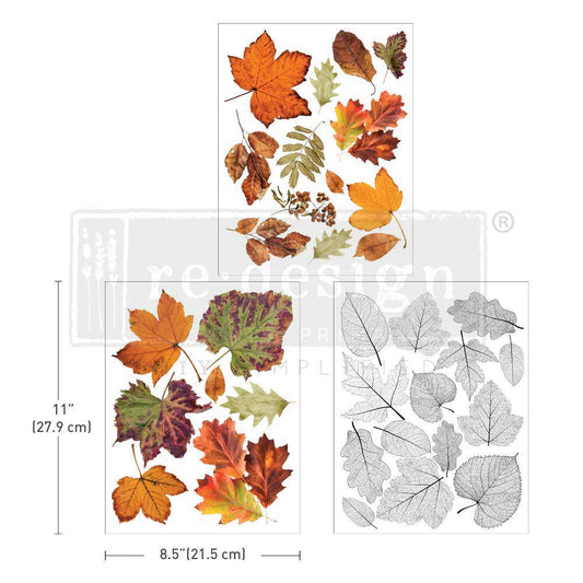 Crunchy Leaves Forever (21,59 x 27,94cm) - Redesign Décor Transfers® Vintage Paint