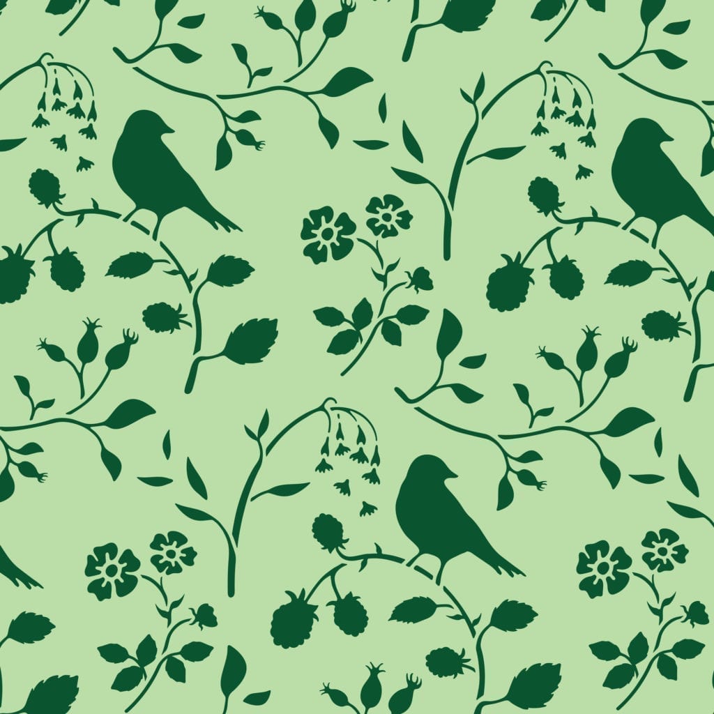 Countryside bird (18cm x 19cm) - Annie Sloan - Stencil Woodubend