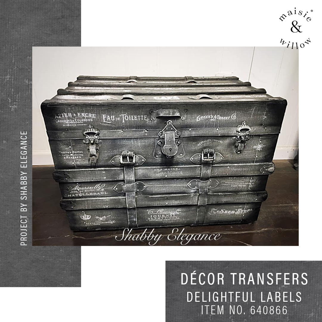 Delightful Labels (43,18 x 60,96cm) - Maisie & Willow Transfers Vintage Paint