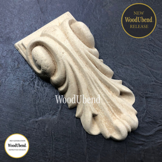 Pakket van 2 decoratieve korbelen (13,4x6,8cm) - WUB6022 Woodubend