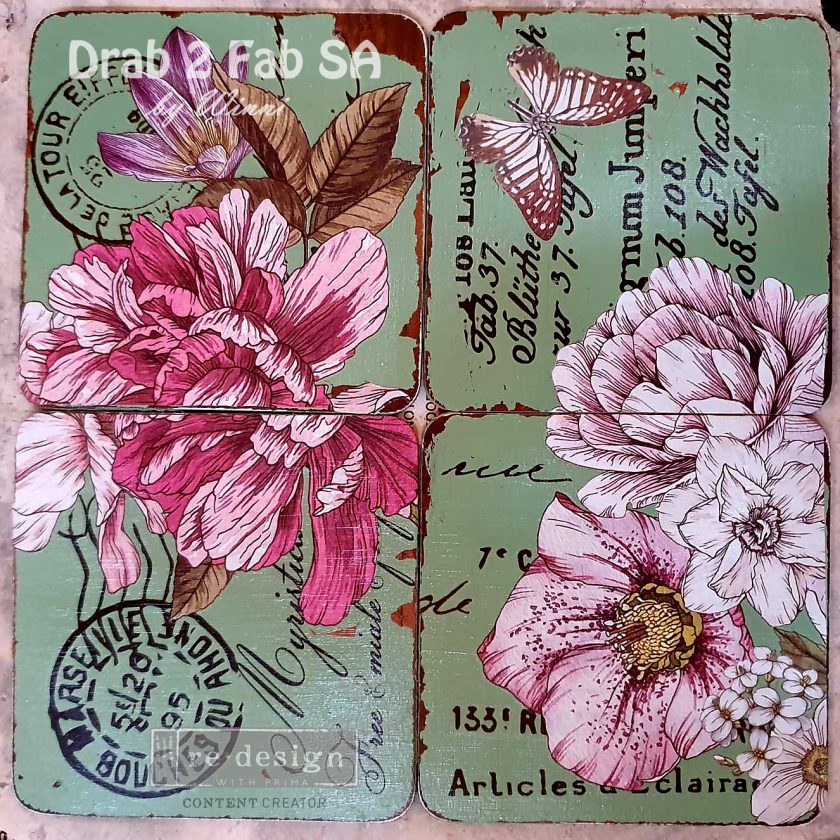 Dreamy Florals (3 sheets, 15,25 x 30,50cm) - Redesign Décor Transfers® Vintage Paint