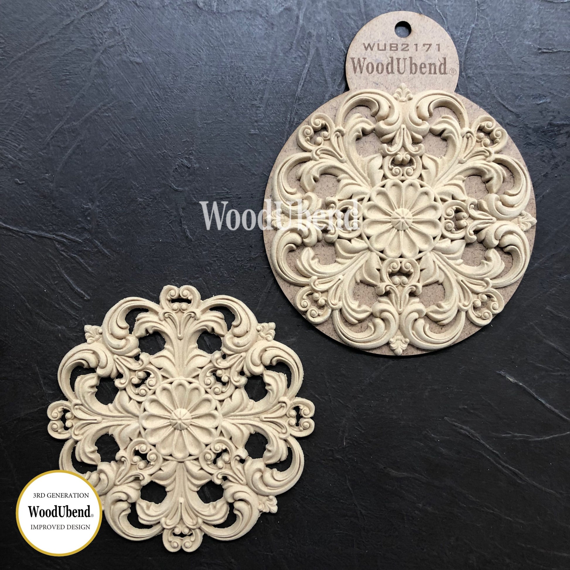Pakket van 2 barok centerpieces (14cm) - WUB2171 Woodubend